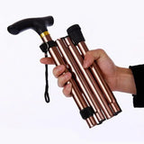 Foldable Walking Cane with T-Handle – Lightweight Aluminum Support Stick for Hiking & Travel