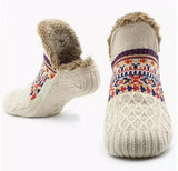 Cozy Non-Slip Winter Socks for Women & Men – Warm Fleece-Lined Home Slipper Socks