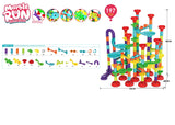 DIY Marble Run Race Track Building Set – 105-Piece Educational STEM Toy for Kids