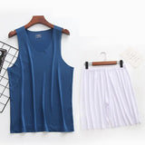 Men’s Ultra-Thin Sleeveless Pajama Set – Breathable, Quick-Dry Sleepwear