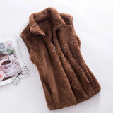 Women’s Polar Fleece Zip Vest – Lightweight, Short-Length Casual Outerwear with Turn-Down Collar