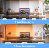 Lámpara de espejo regulable WILLED de 5 W: lámpara de maquillaje LED ajustable de 3 colores