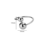 Minimalist Gold Beaded Ring – Adjustable Stainless Steel, Waterproof & Hypoallergenic