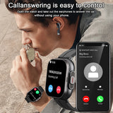 2024 Smartwatch with Bluetooth Calling, Heart Rate Monitor, and Built-In Earphones
