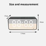 G50 Bluetooth Speaker with FM Radio, Mirror Alarm Clock & TF Card Support – Portable Wireless Audio for Home