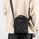 Men’s Oxford Shoulder Bag – Lightweight Crossbody Satchel with Zipper Closure