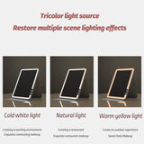3-Color LED Makeup Mirror - Rechargeable Dimmable Vanity Mirror with Touch Control