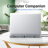12-in-1 USB-C Docking Station with Triple Display Support and High-Speed Ports
