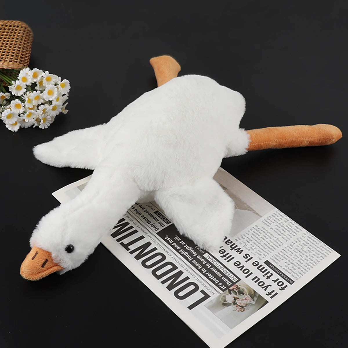Goose Plush Pillow – 50cm Soft Stuffed Animal Toy for Kids, Girls & Home Décor