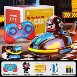 RC Battle Bumper Cars for Kids - Interactive Catapult Toy with Lights & Music