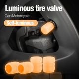 Glow-in-the-Dark Tire Valve Caps – Fluorescent Stem Covers for Cars, Motorcycles & Bicycles