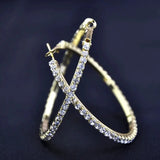 Elegant Zirconia Hoop Earrings for Women – Gold, Rose Gold & Steel Finish