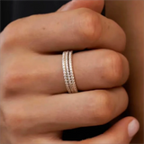 Elegant 18K Gold-Plated Stackable Eternity Ring Set – Minimalist & Timeless Jewelry