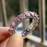 Elegant 925 Sterling Silver Diamond Wedding Ring for Women