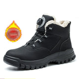 Men’s Ankle Work Boots – Lightweight Microfiber Safety Boots with Plush Lining