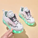 Girls' LED Light-Up Shoes – Breathable Slip-On Sneakers for Kids (Ages 7–13)