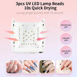 66W Professional UV LED Nail Lamp Dryer for Gel Polish with Auto Sensor & LCD Display