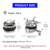 8800W Portable Gas Camping Stove - High-Power Outdoor Cooking with Windproof Design