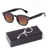 Gafas de sol redondas pequeñas con degradado azul de moda: gafas de sol cuadradas de diseño vintage con diseño de tortuga para hombres y mujeres