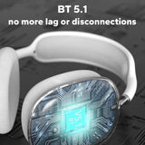 Auriculares inalámbricos Bluetooth: auriculares con cancelación de ruido y micrófono para juegos y deportes