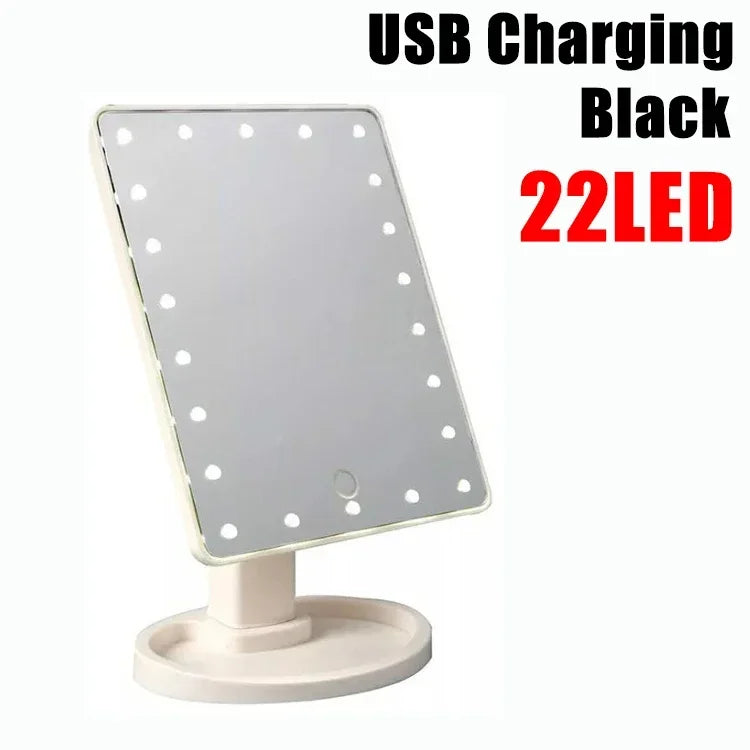 LED Illuminated Makeup Travel Bag with Mirror – Waterproof Cosmetic Organizer & Charging Port