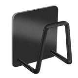 Soporte de acero inoxidable para esponja de fregadero: rejilla de secado de drenaje adhesiva para organizar la cocina
