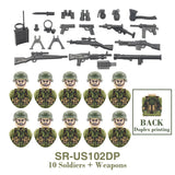 WW2 Military Building Blocks Set - Army Soldier & Motorcycle Model Kit