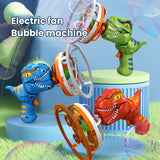 Dinosaur Bubble Blaster Gun - Electric Bubble Machine with Fan for Kids Outdoor Play