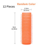 12-Piece No-Heat Self Grip Hair Rollers Set for All Hair Types