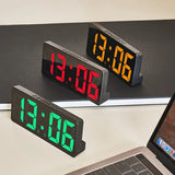 Digital LED Alarm Clock with Voice Control and Snooze for Bedroom