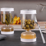 Olive & Pickle Strainer Jar | Hourglass Airtight Container for Easy Storage