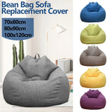 Large Cotton Bean Bag Chair Cover – No-Fill, Comfortable Floor Lounger for Adults