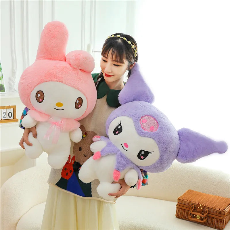 Sanrio Kuromi & My Melody Plush Pillow – Cute Kawaii Plush Toy & Decor