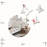 Pegatinas de pared de espejo acrílico: decoración casera para sala de estar, dormitorio y oficina