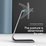 Soporte magnético para teléfono de escritorio para iPhone 12, 13, 14, 15: soporte de aluminio ajustable para uso en escritorio