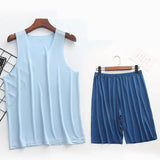 Men’s Ultra-Thin Sleeveless Pajama Set – Breathable, Quick-Dry Sleepwear