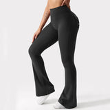 High-Waisted Wide Leg Yoga Pants – Naked Feeling Compression with Pockets