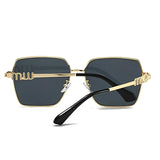 2025 Luxury Designer Sunglasses – Oversized Square Frame with UV400 Protection & Mirror Finish Lenses
