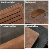 Slim PU Leather Men’s Wallet with Coin Pocket & Card Holder – Short Casual Bifold