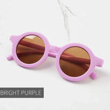 2024 Kids’ Round Sunglasses – UV400 Protection, Stylish Plastic Frame for Girls