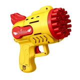 Light-Up Bubble Gun for Kids - 29-Hole Gatling Blaster with LED Effects