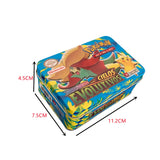 42-Piece Pokemon TCG Metal Box Set - Battle Cards with Pikachu & Rare Characters