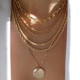 Collar vintage de varios estilos en color dorado nuevo para mujer, conjunto de collares con colgante de cristal multicapa de estilo bohemio y moderno, regalos de joyería