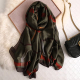 Luxury Satin Silk Scarf – Elegant Women's Shawl, Hijab & Beach Wrap
