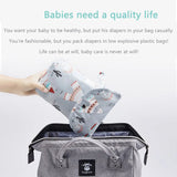 Bolsa organizadora de pañales para bebé, reutilizable, impermeable, bolsa de tela húmeda/seca, bolsa de almacenamiento para pañales de momia para llevar pañales desechables, ropa
