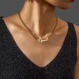 Custom Name Jewelry Set - Personalized Stainless Steel Necklace, Bracelet & Earrings