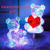 LED Light-Up Teddy Bear – Romantic Heart Glow Plush with Colorful Lights (30cm)