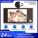 Awapow 3.5" Digital Door Peephole Viewer – 120° HD LCD Door Camera