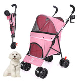 Lightweight Folding Pet Stroller – Travel in Comfort & Style