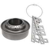 Compact Titanium Mini Alcohol Stove with Stable Cross Stand for Camping